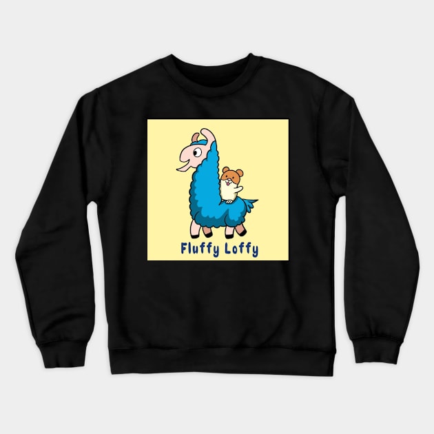 Fluffy Loffy Crewneck Sweatshirt by LoffyIlamaComics